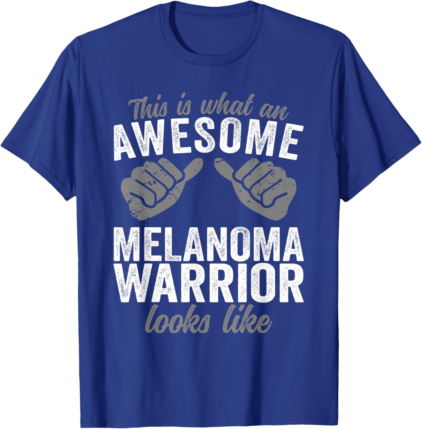 Melanoma Warrior awesome looks like Melanoma Cancer T-Shirt - T-Shirt | Royal