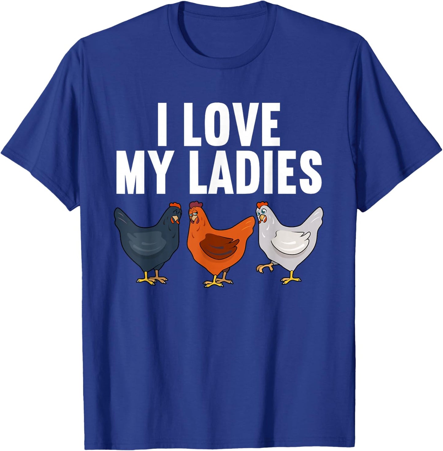 Funny Chicken Art Women Kids Farming Chicken Farmer T-Shirt - T-Shirt | Royal