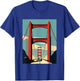 Golden Gate Bridge - San Francisco - Retro Design - Classic T-Shirt - T-Shirt | Royal