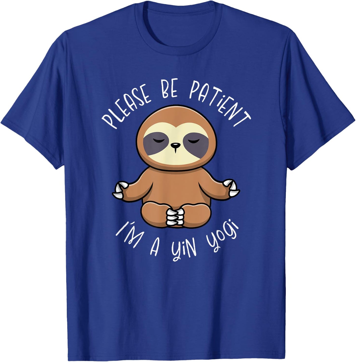Cute Sloth Yin Yoga Design for Yogis T-Shirt - T-Shirt | Royal