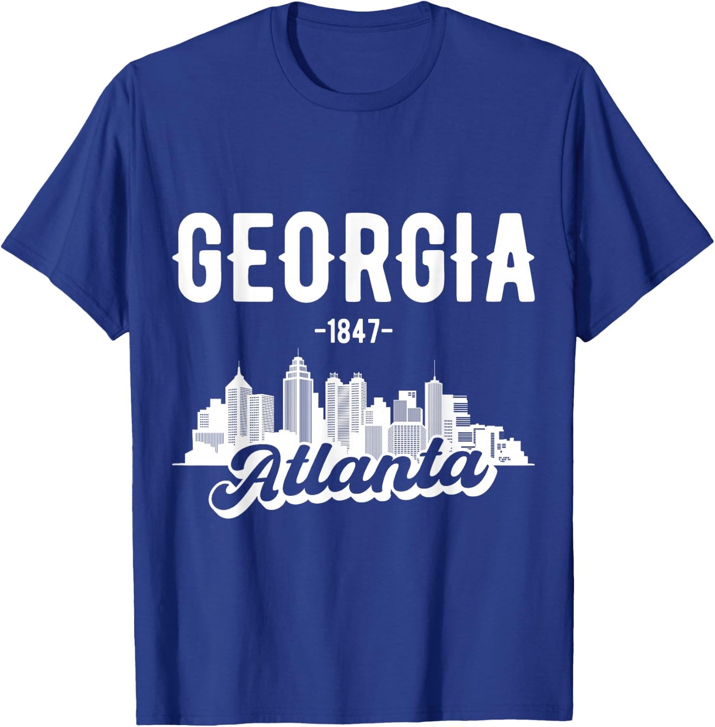Atlanta Georgia Skyline T-Shirt - T-Shirt | Royal
