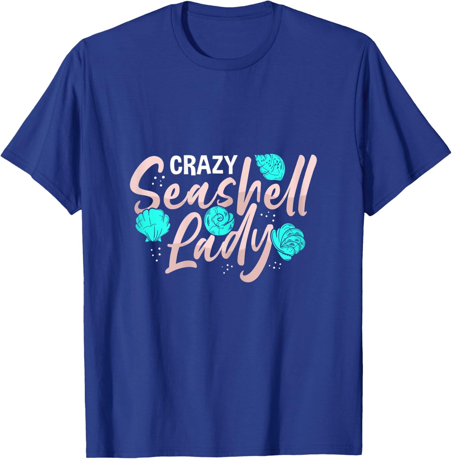 Beachcombing Shell Hunter & Crazy Seashell Lady T-Shirt - T-Shirt | Royal