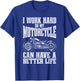 Cool Motorcycle Design Women Motorcycle Lover Rider T-Shirt - T-Shirt | Royal