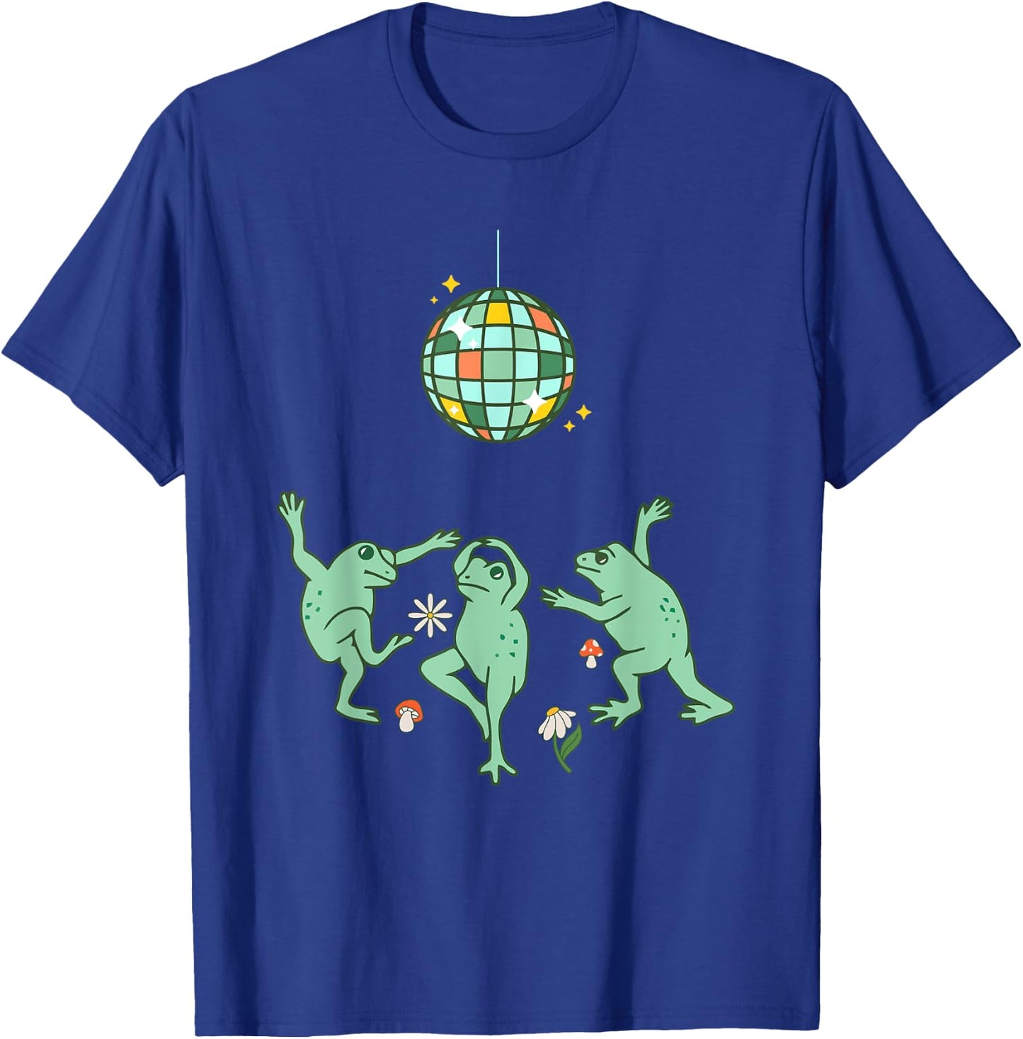 Funny Frog Disco Dance 70s 80s Groovy Hippie Funky Party T-Shirt - T-Shirt | Royal