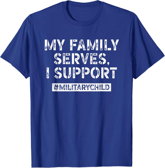Military Kids Shirt Adult Purple 2024 Month Military Child T-Shirt - T-Shirt | Royal