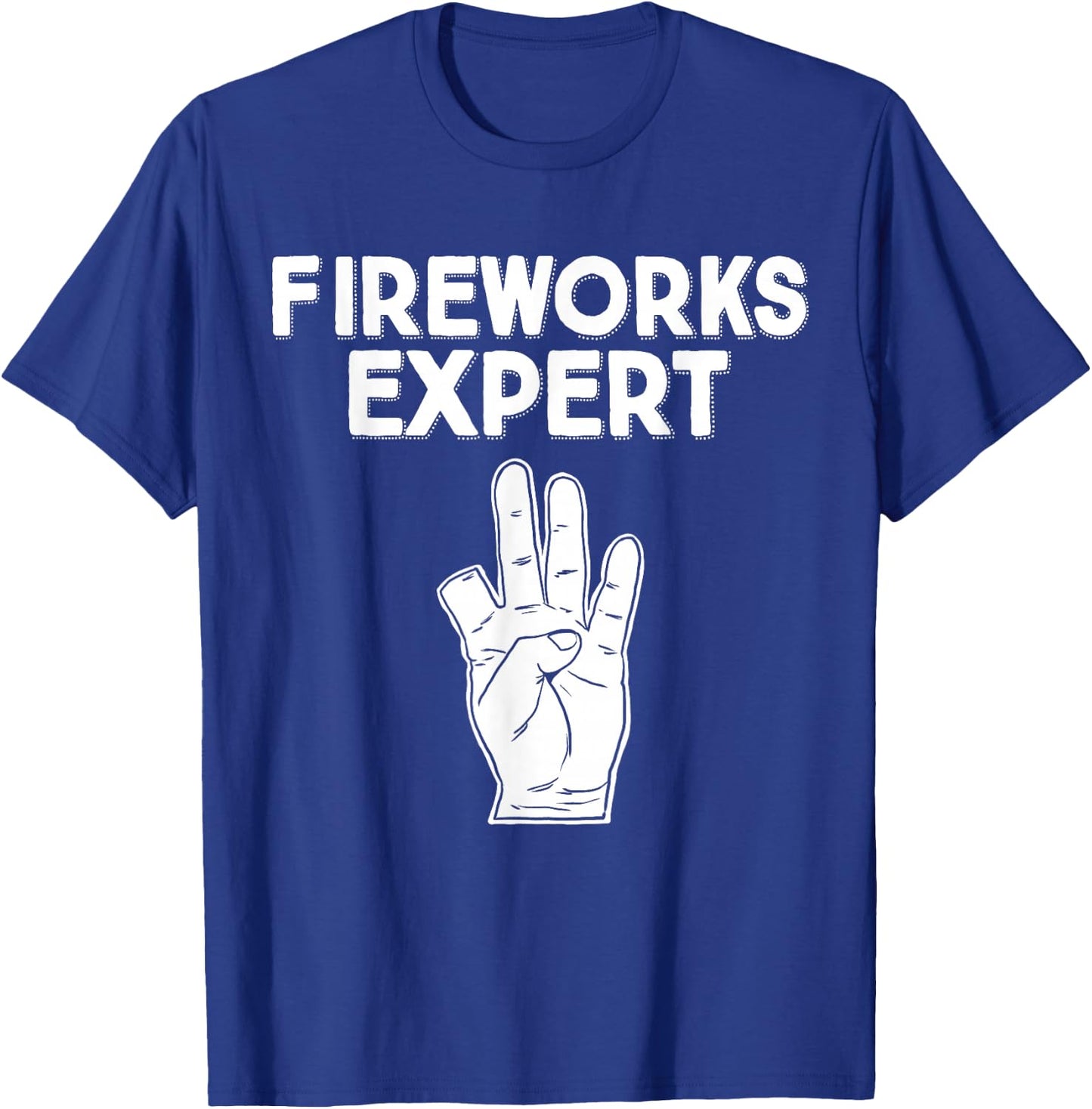 Miftees July 4th Fireworks Expert Humorous Black Small T-Shirt - T-Shirt | Royal