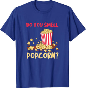 Popcorn Lover Do You Smell Movie Snack Popcorn Cinema T-Shirt - T-Shirt | Royal