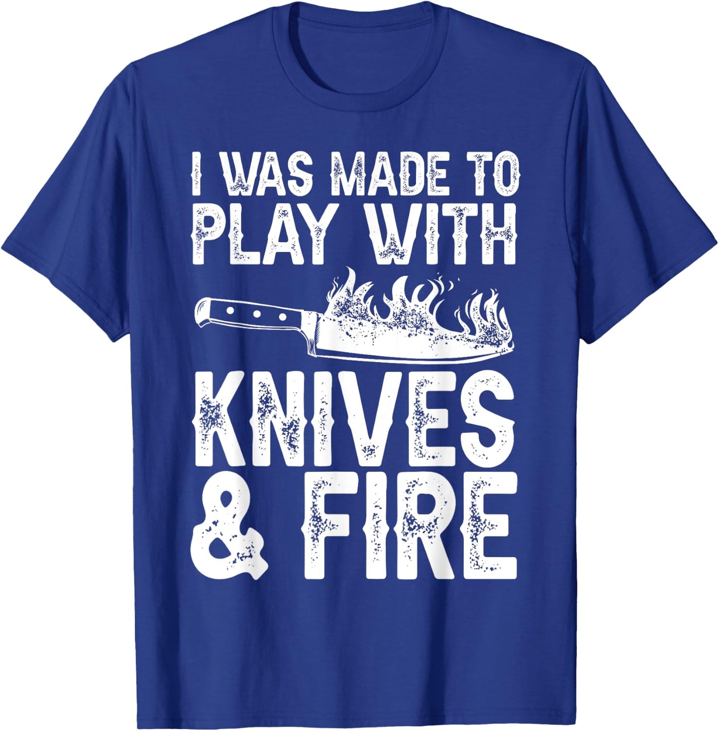Funny Chef Design Women Knives Play Cooking Lovers T-Shirt - T-Shirt | Royal