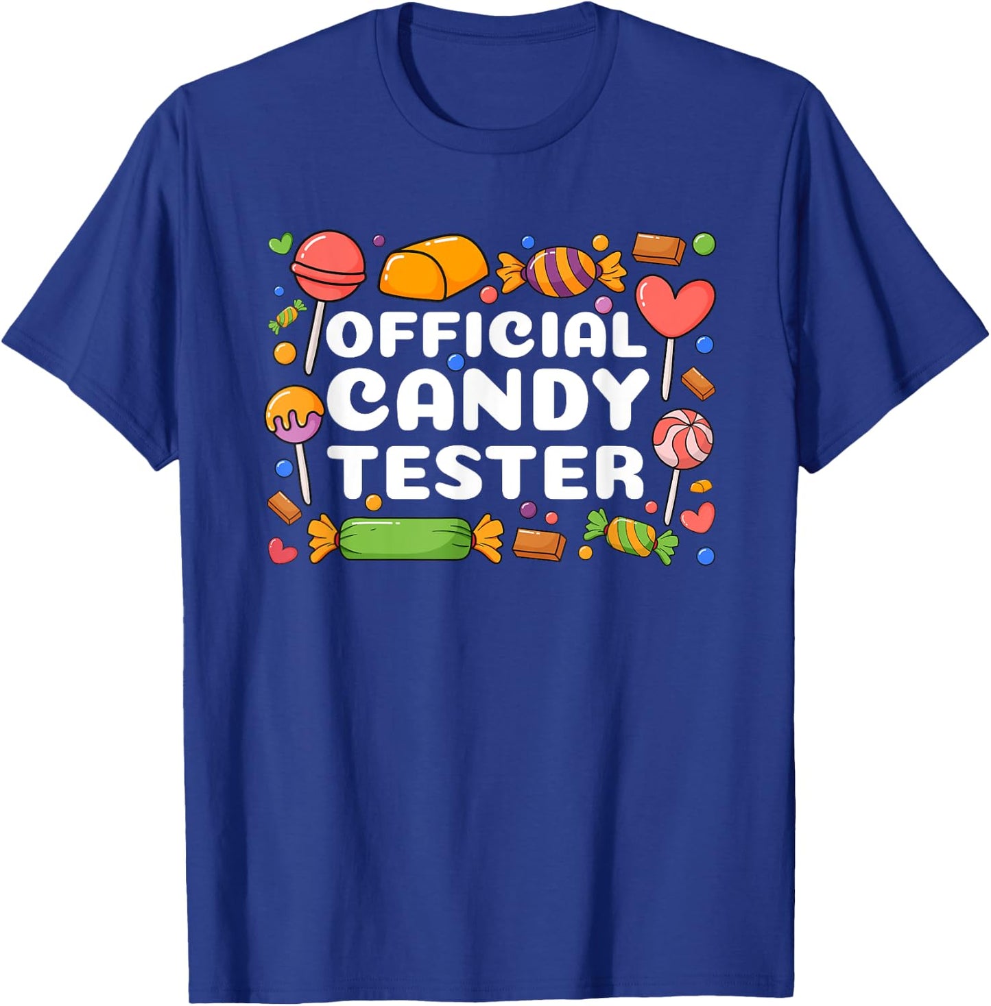 Cool Candy Tester Design Women Kids Candy Lollipop T-Shirt - T-Shirt | Royal