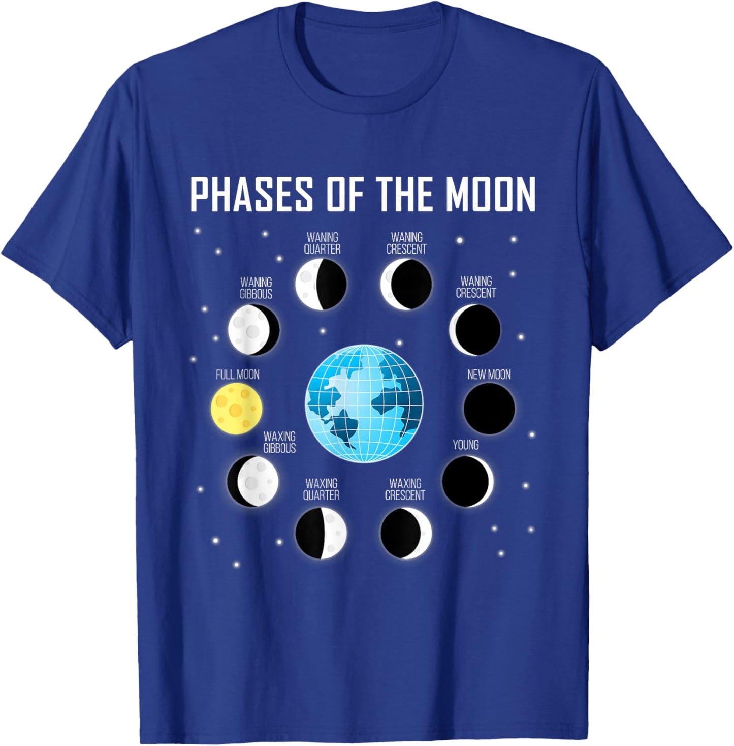 Phases of the Moon Shirt Moon Phase Shirt Space T-Shirt - T-Shirt | Royal