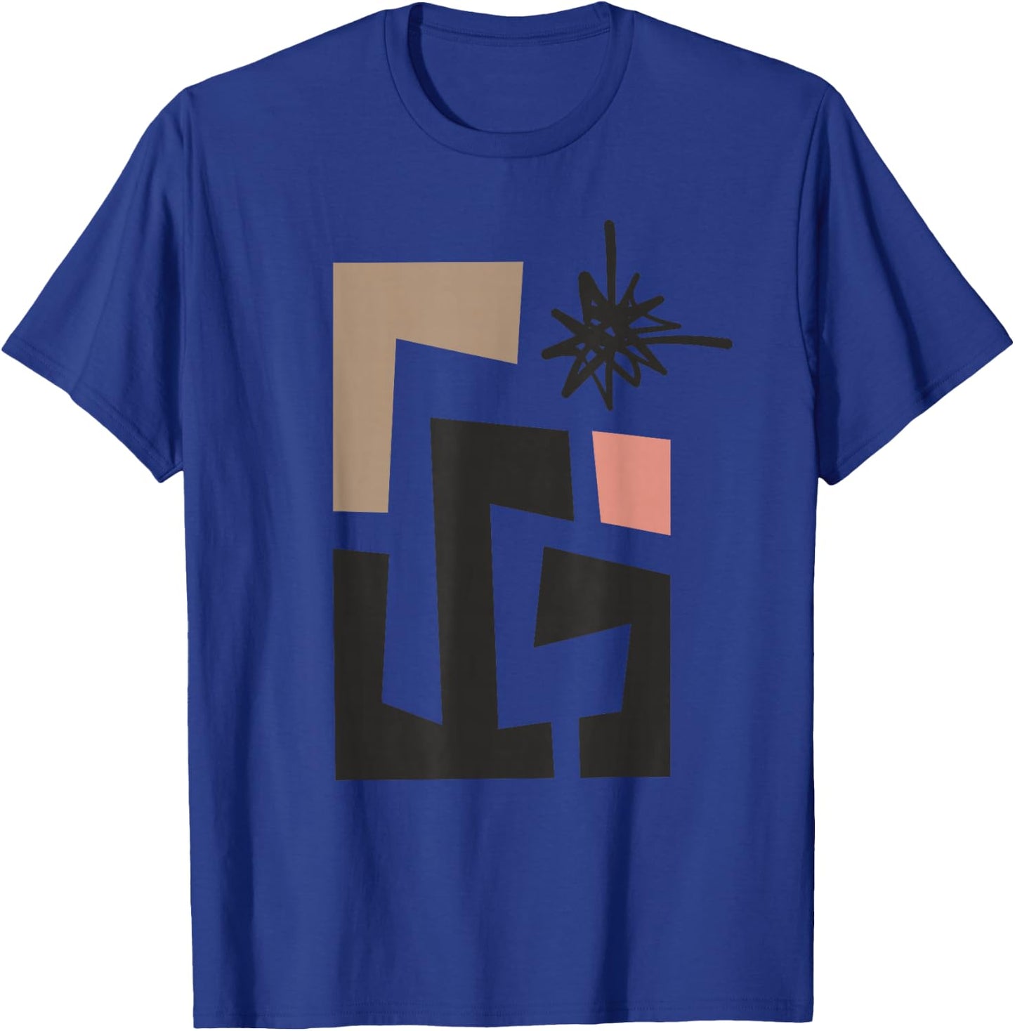Contemporary Abstract Art T-Shirt - T-Shirt | Royal
