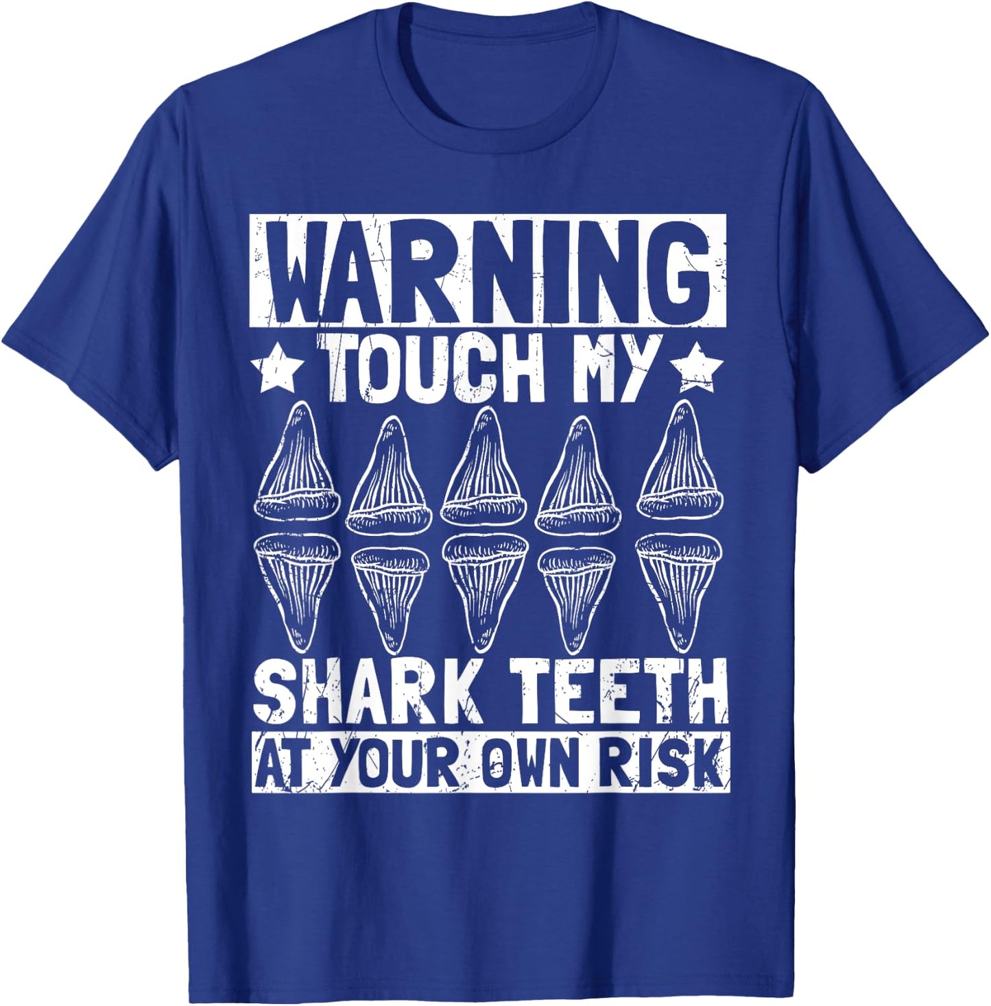 Shark Teeth Collector Collection Container Teeth Hunter T-Shirt - T-Shirt | Royal