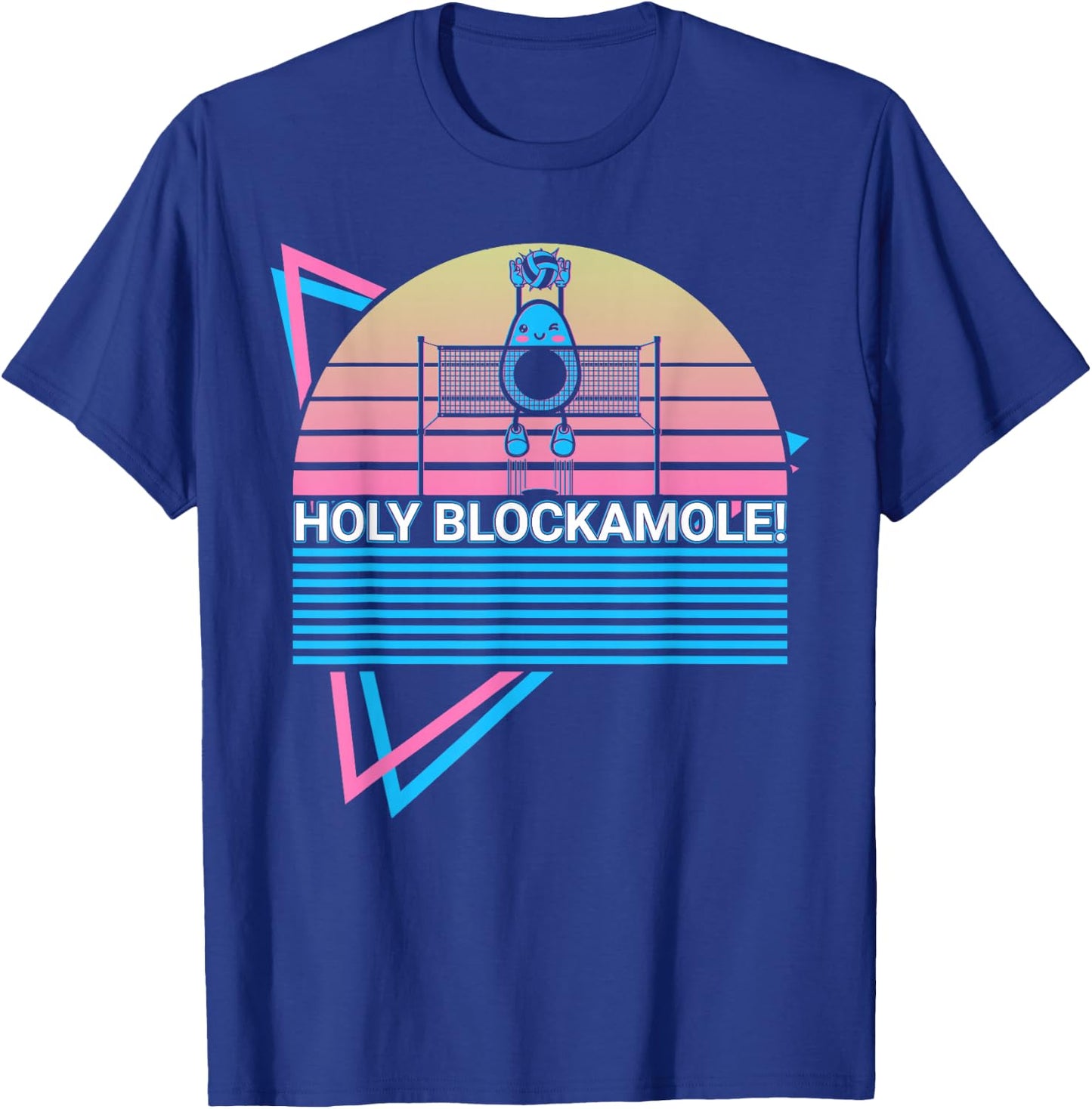 Volleyball Player Avocado Retro Holy Blockamole! T-Shirt - T-Shirt | Royal
