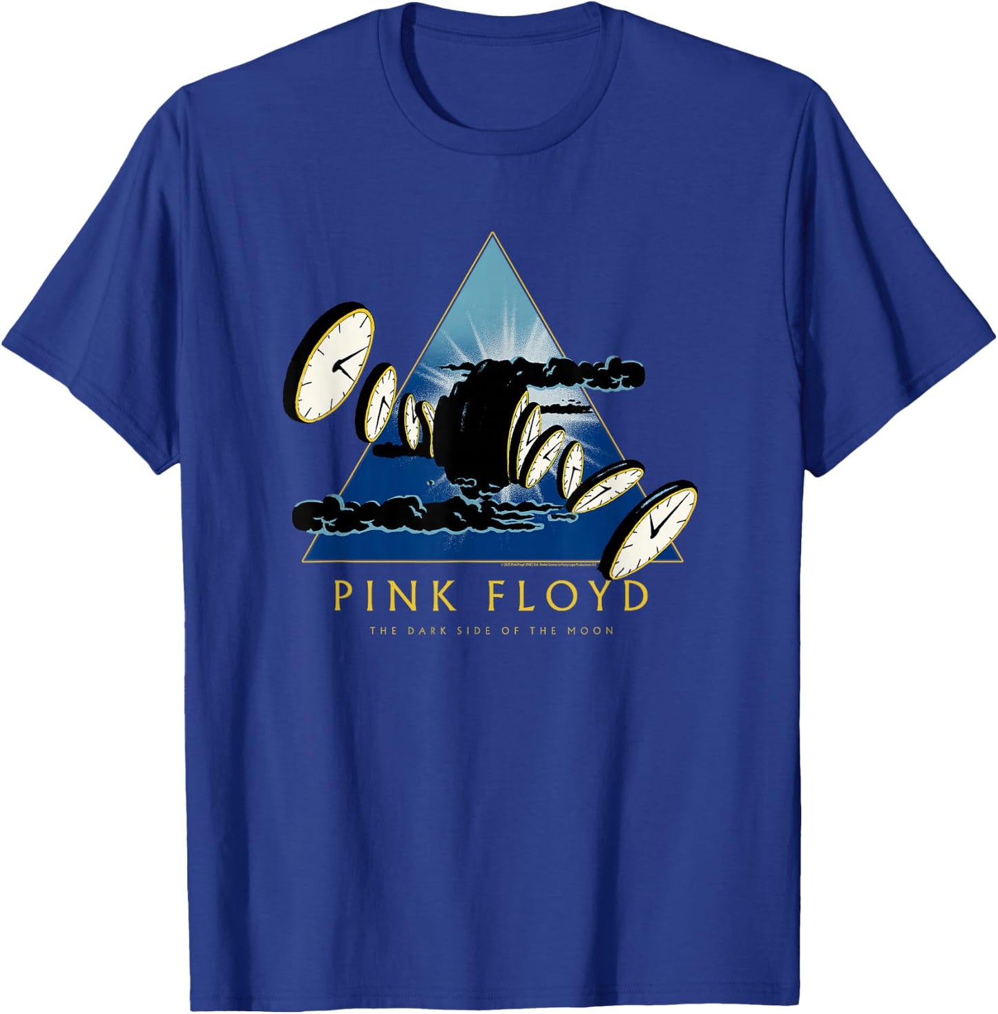 Pink Floyd The Dark Side of The Moon 50th Melting Clocks T-Shirt - T-Shirt | Royal