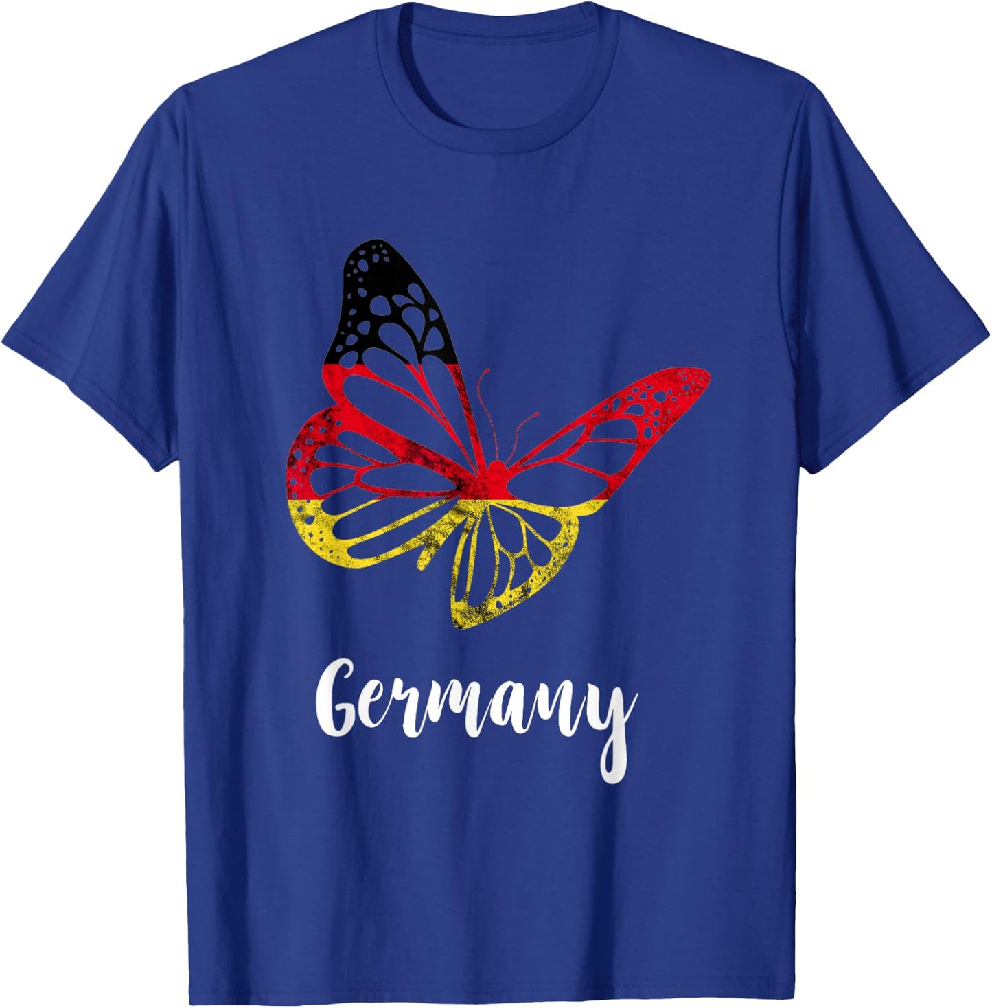 Germany Butterfly German Pride German Flag Deutsche Flagge T-Shirt - T-Shirt | Royal