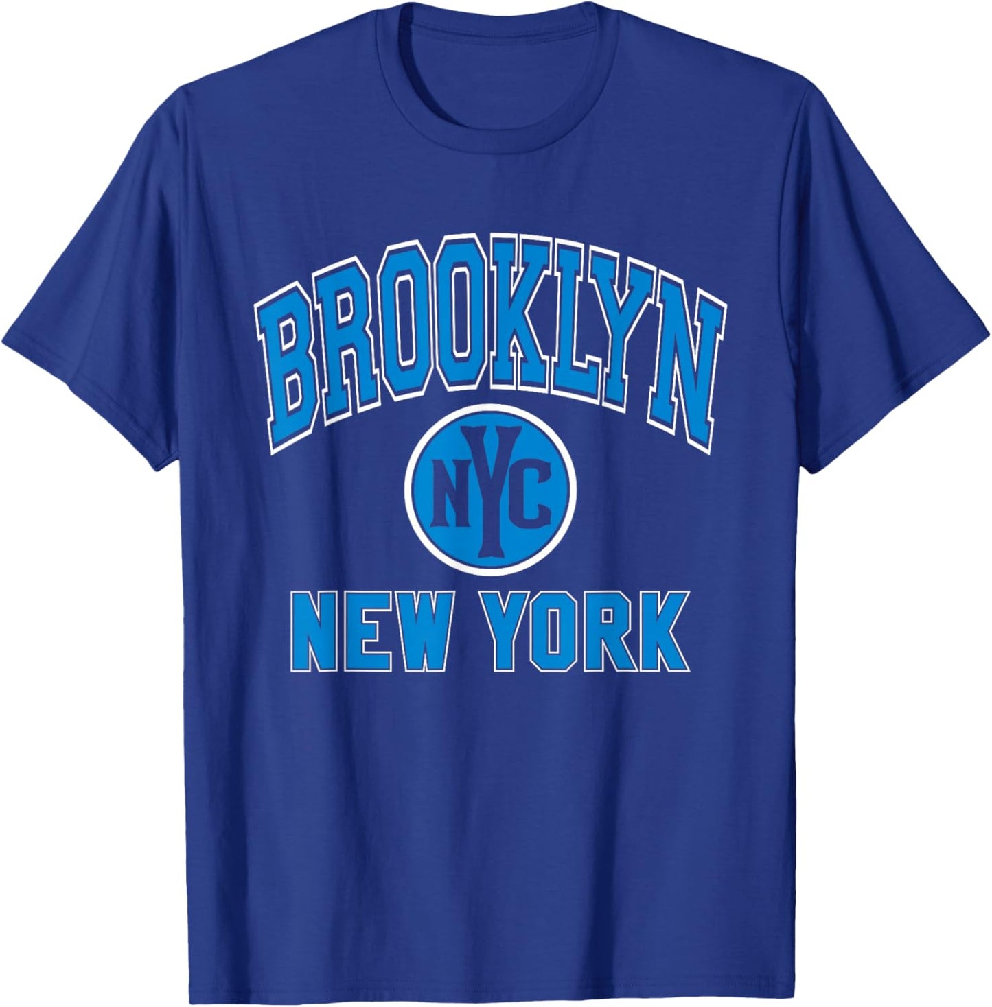 Brooklyn NYC New York Blue Print T-Shirt - T-Shirt | Royal