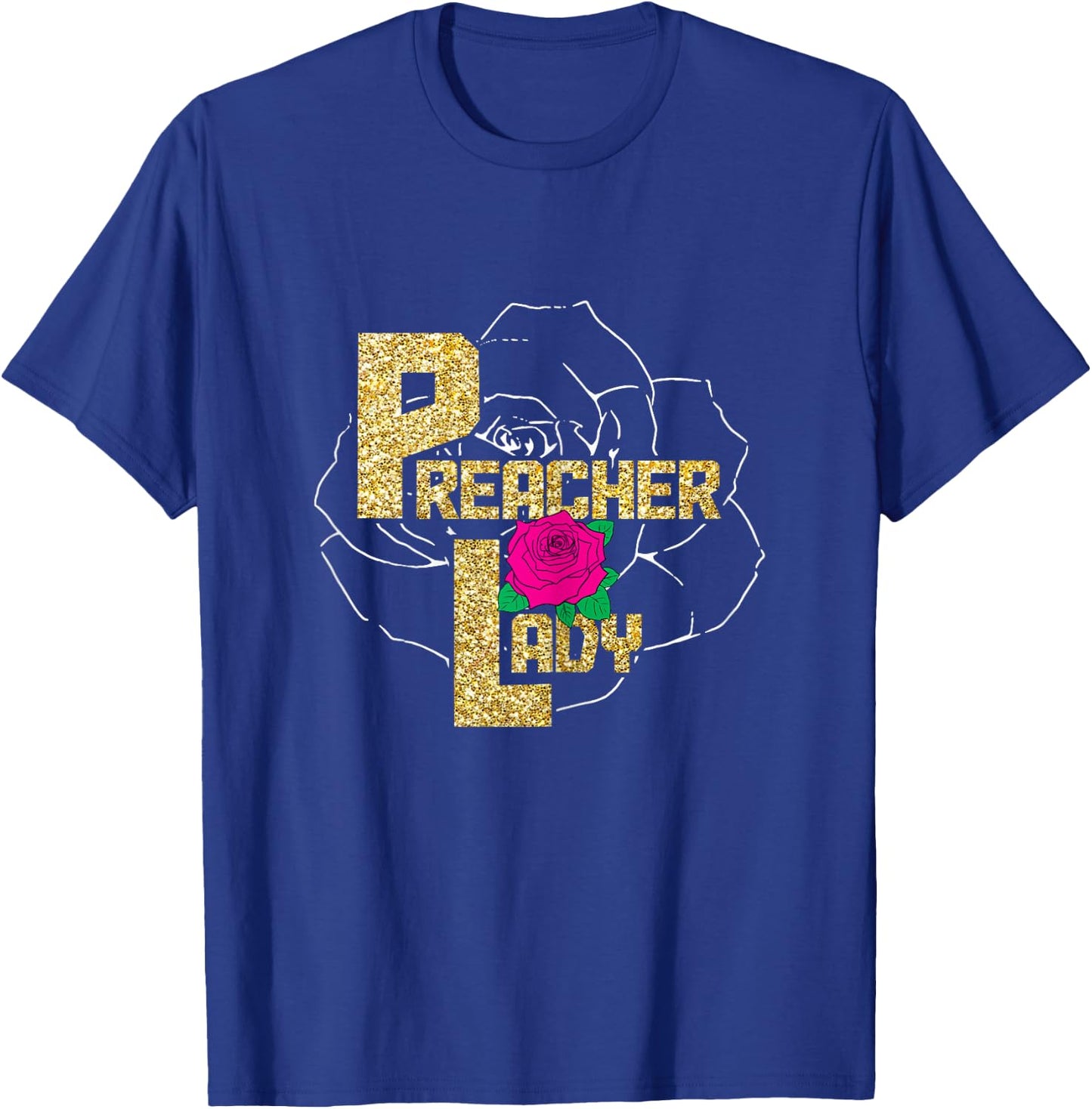 Preacher Lady Christian Faith Female Pastor Church T-Shirt - T-Shirt | Royal