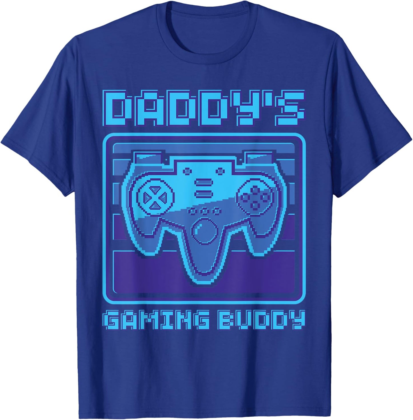 Daddy's Gaming Buddy Gamer Boys Girls Video Game Matching T-Shirt - T-Shirt | Royal