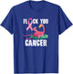 Flock You Cancer Flamingo Breast Cancer Fighter Distressed T-Shirt - T-Shirt | Royal