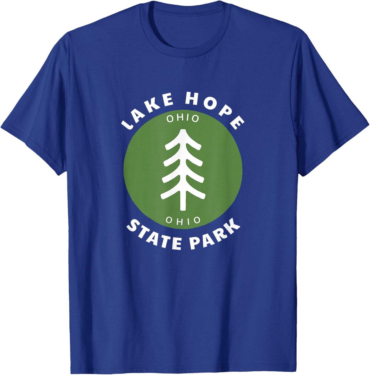 Lake Hope State Park Ohio OH Tree Outdoors Forest T-Shirt - T-Shirt | Royal