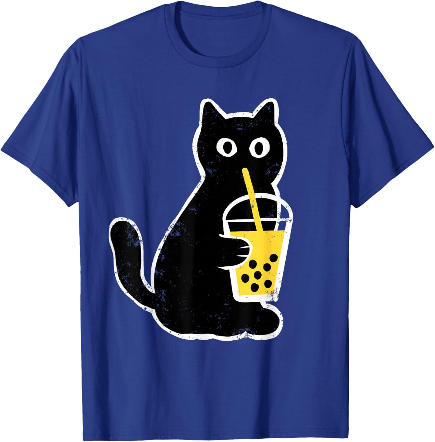 Cat Boba Funny Anime Japanese Bubble Tea Lover T-Shirt - T-Shirt | Royal