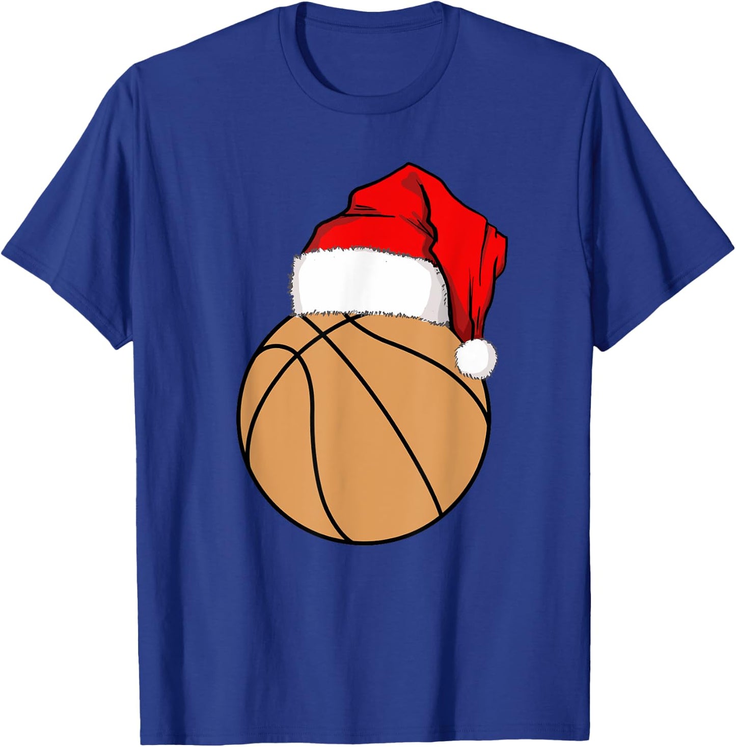 Christmas Basketball Santa T-Shirt - T-Shirt | Royal