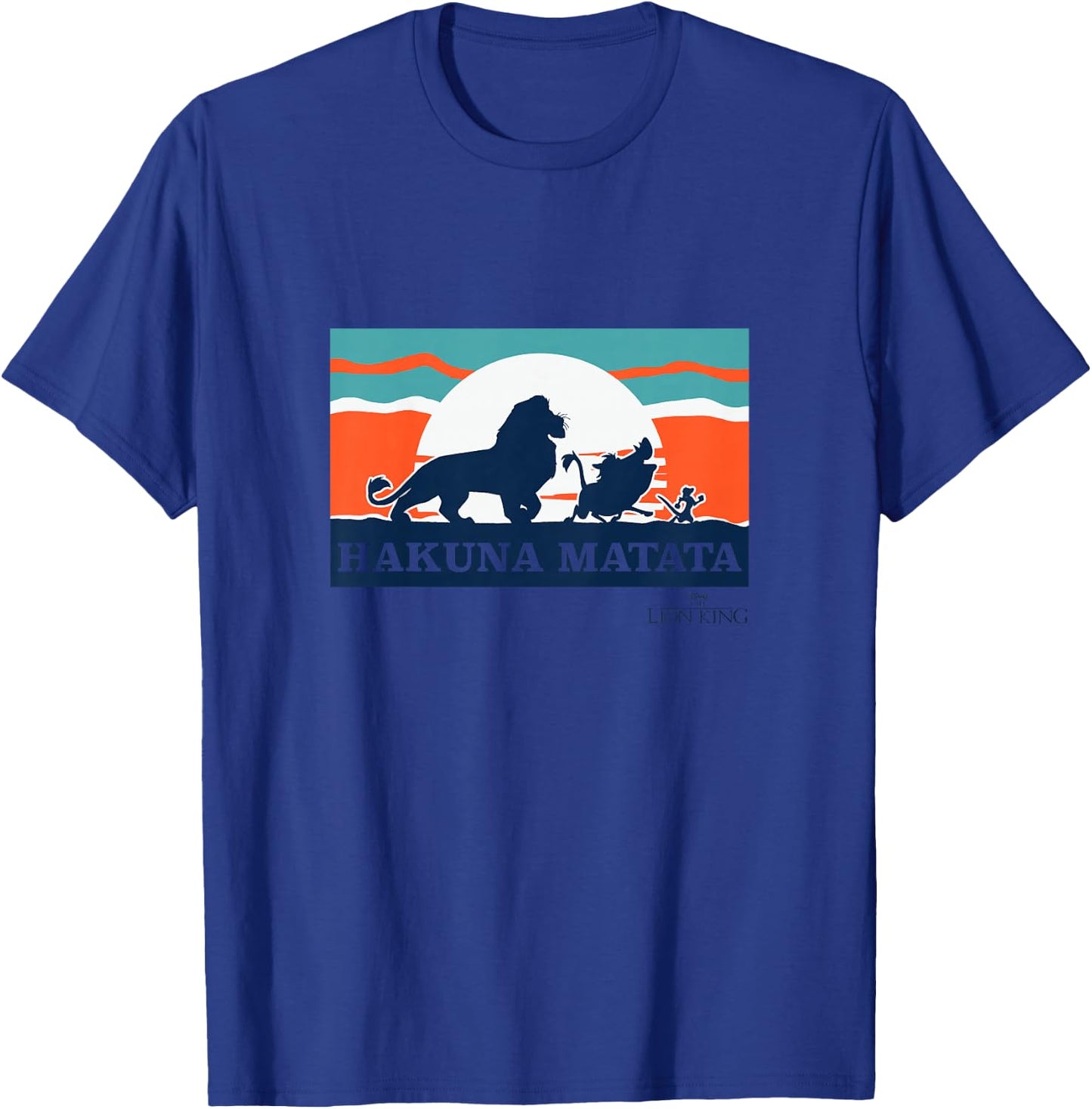 Kids Disney The Lion King Silhouette Hakuna Matata Retro Sunset T-Shirt - T-Shirt | Royal