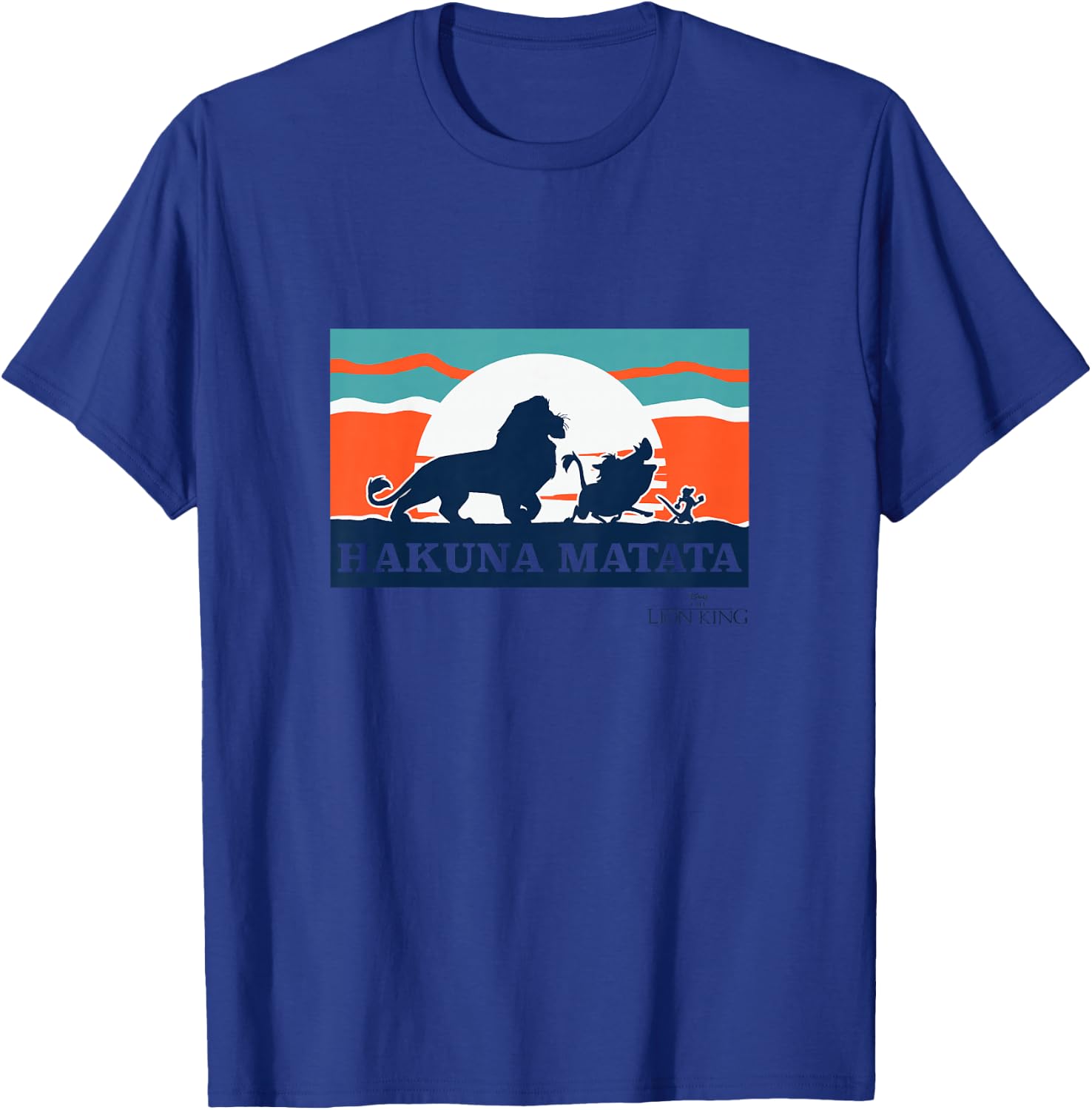 Kids Disney The Lion King Silhouette Hakuna Matata Retro Sunset T-Shirt - T-Shirt | Royal
