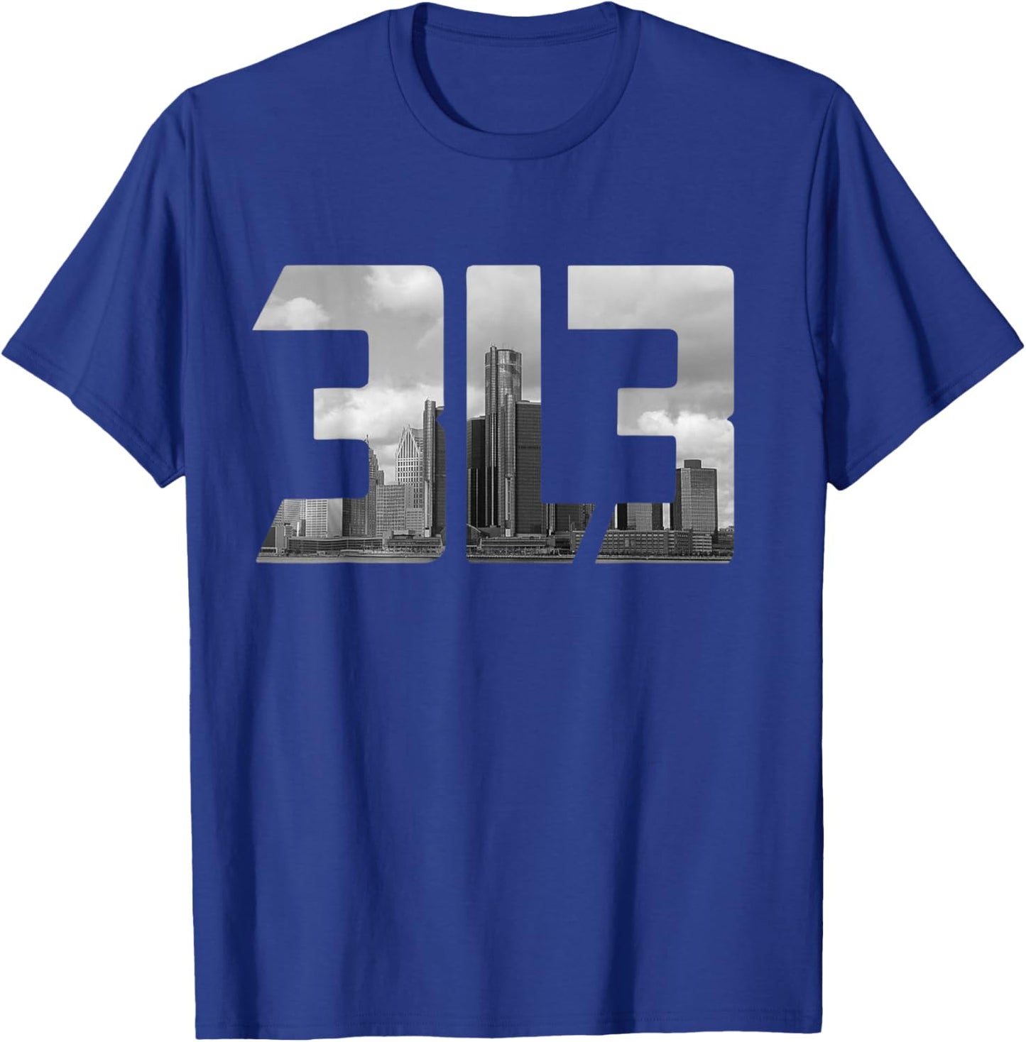 Detroit 313 T-Shirt - T-Shirt | Royal