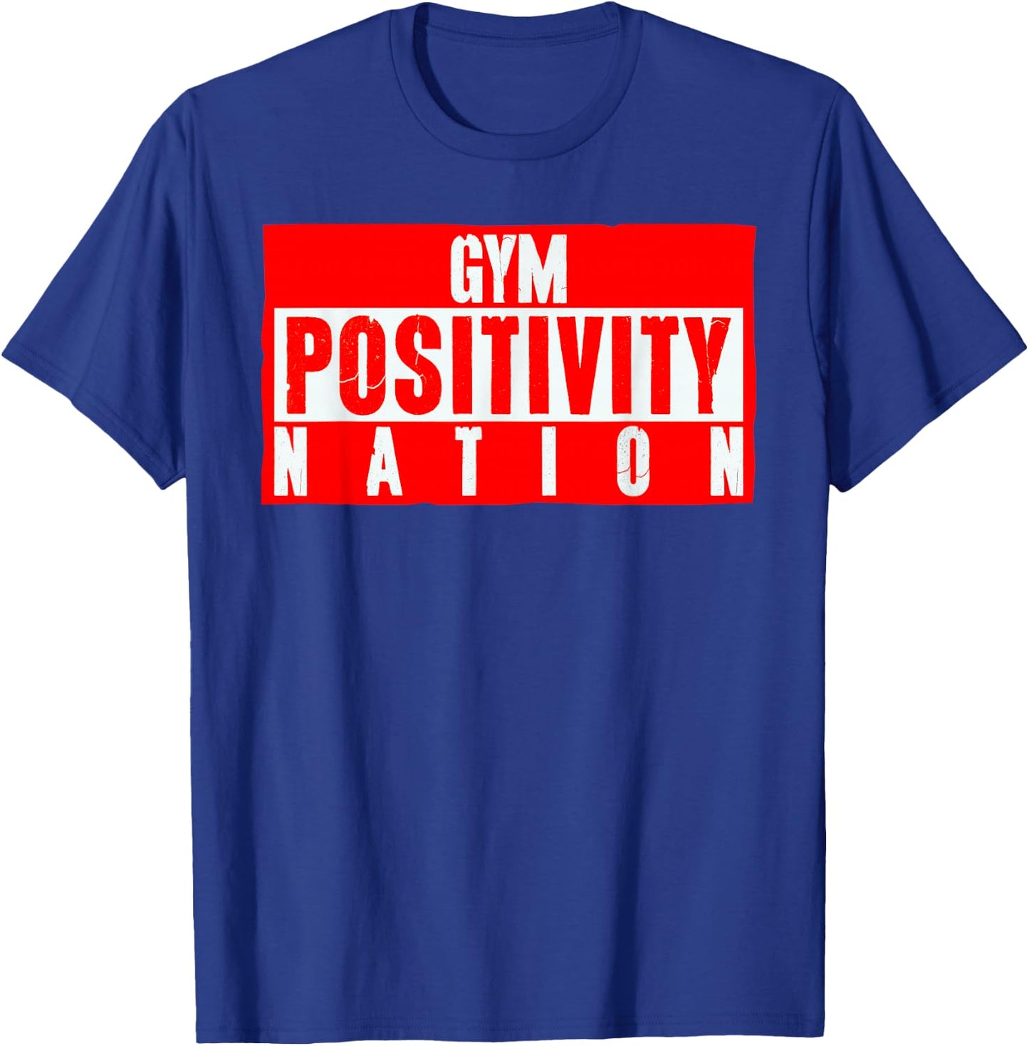 Gym Positivity Nation Black -Adults Modern Short Sleeve T-Shirt - T-Shirt | Royal