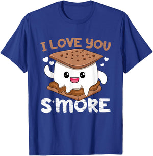 I Love You S'more Toddler Girl Camping Boy Campfire Smores T-Shirt - T-Shirt | Royal