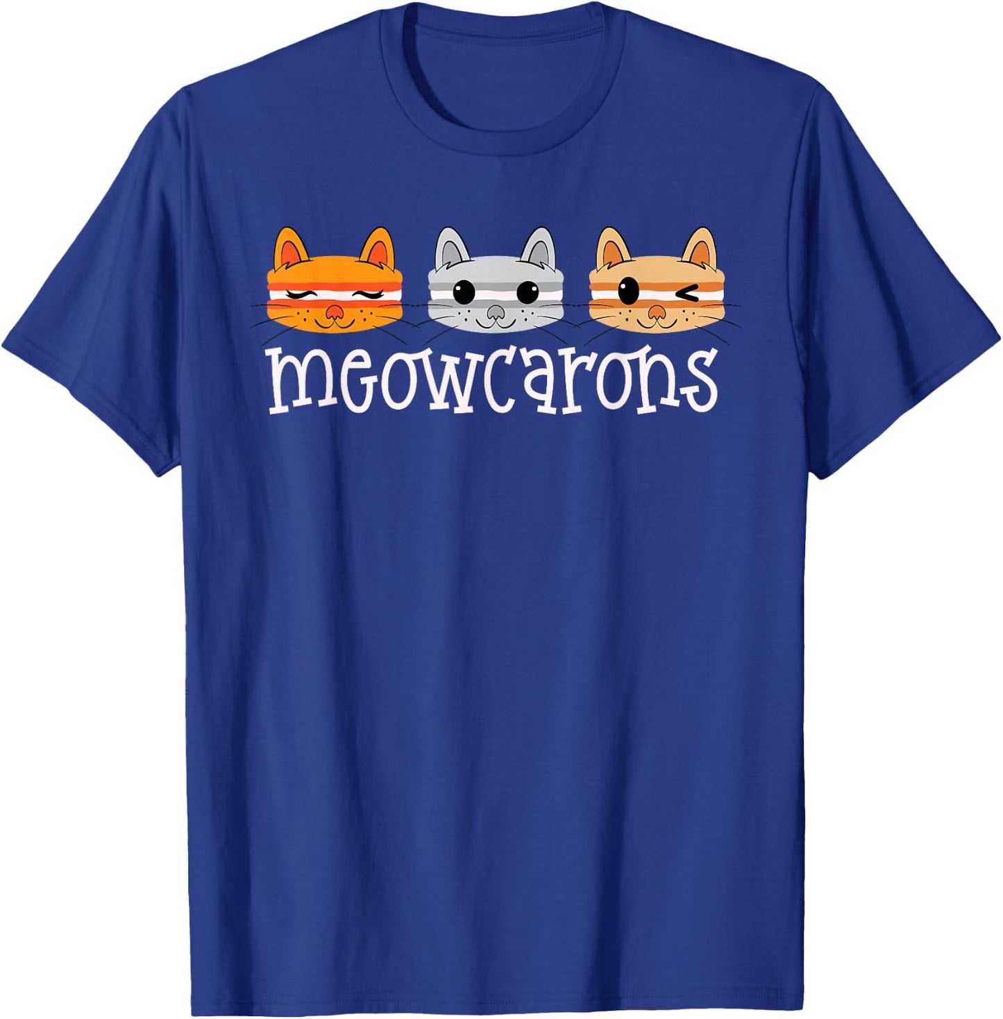 Macaron Cat Cute Macron's Cookies Macaroon Kitten Macaron T-Shirt - T-Shirt | Royal