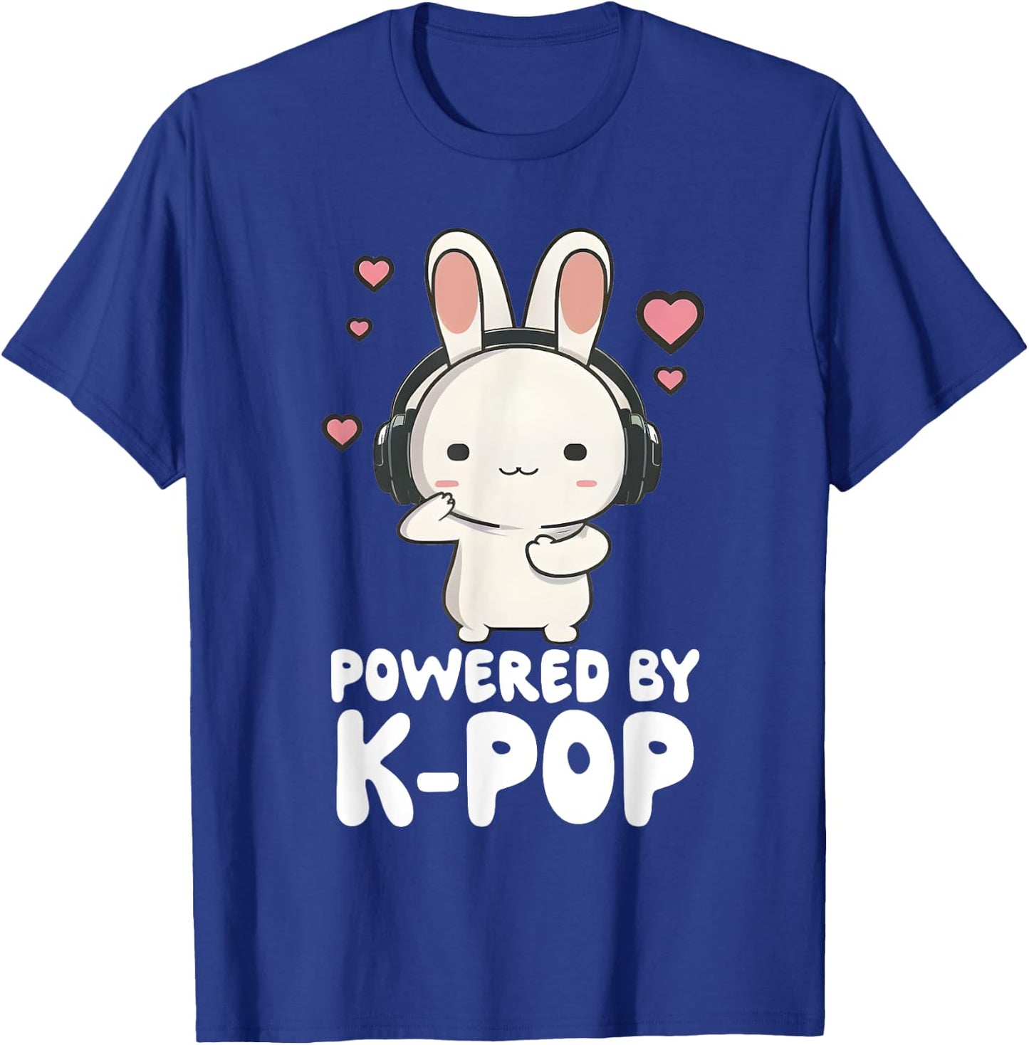 Powered By Kpop Rabbit Korean Pop Merch K-pop Merchandise T-Shirt - T-Shirt | Royal