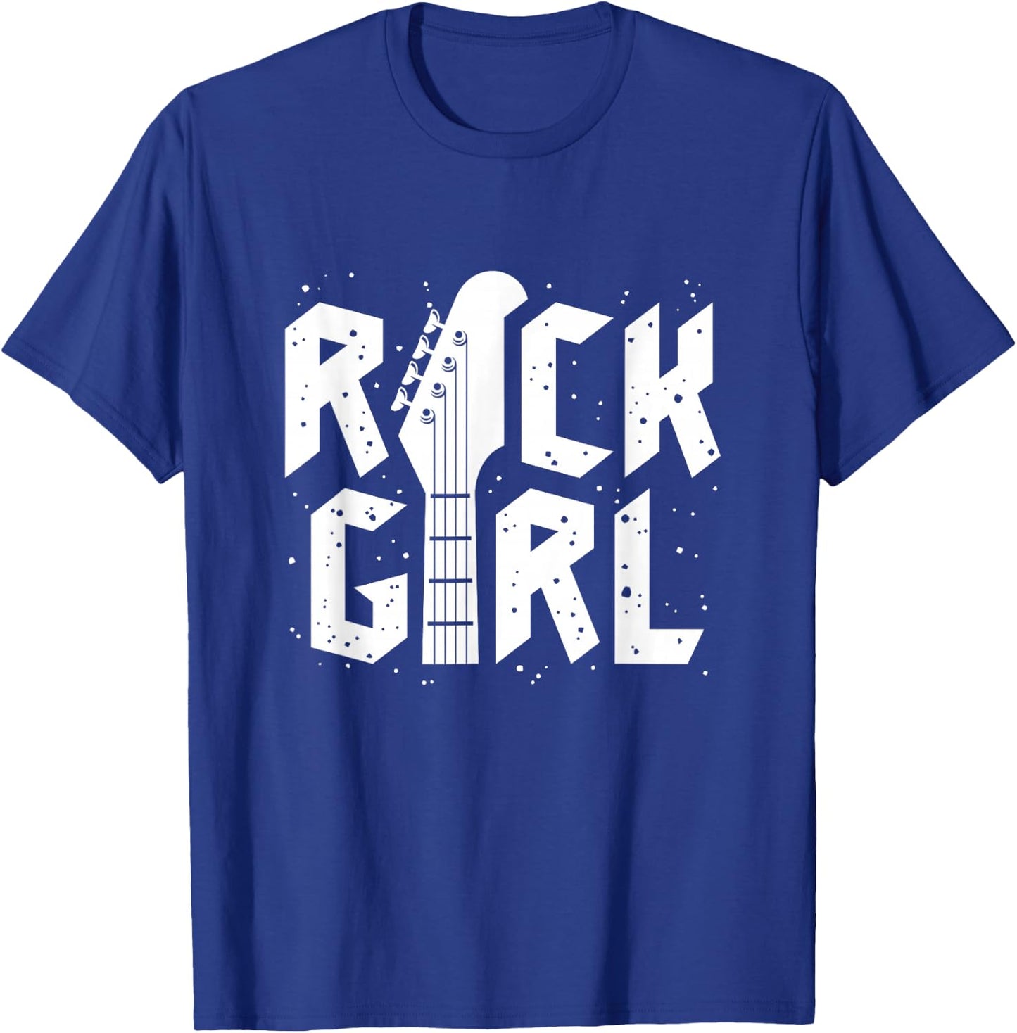 Rock Girls Rock N' Roll Music Illustration Outfit Graphic T-Shirt - T-Shirt | Royal