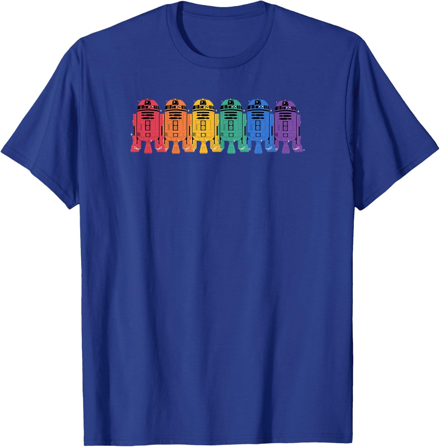Star Wars R2-D2 Rainbow Line Fabulous Logo T-Shirt - T-Shirt | Royal
