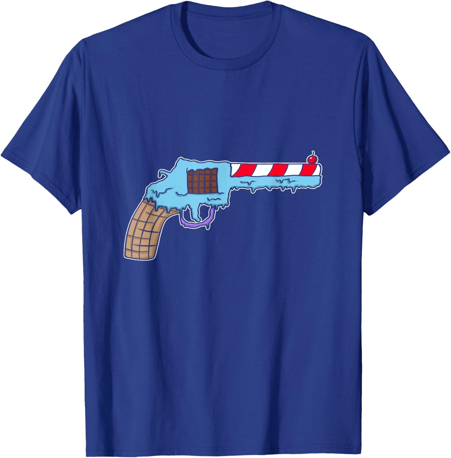 Funny Ice Cream Gun Weapon Rifle Pistol Right 2nd Amendment T-Shirt - T-Shirt | Royal
