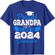 Super Proud Grandpa of 2024 Graduate Awesome Family College T-Shirt - T-Shirt | Royal