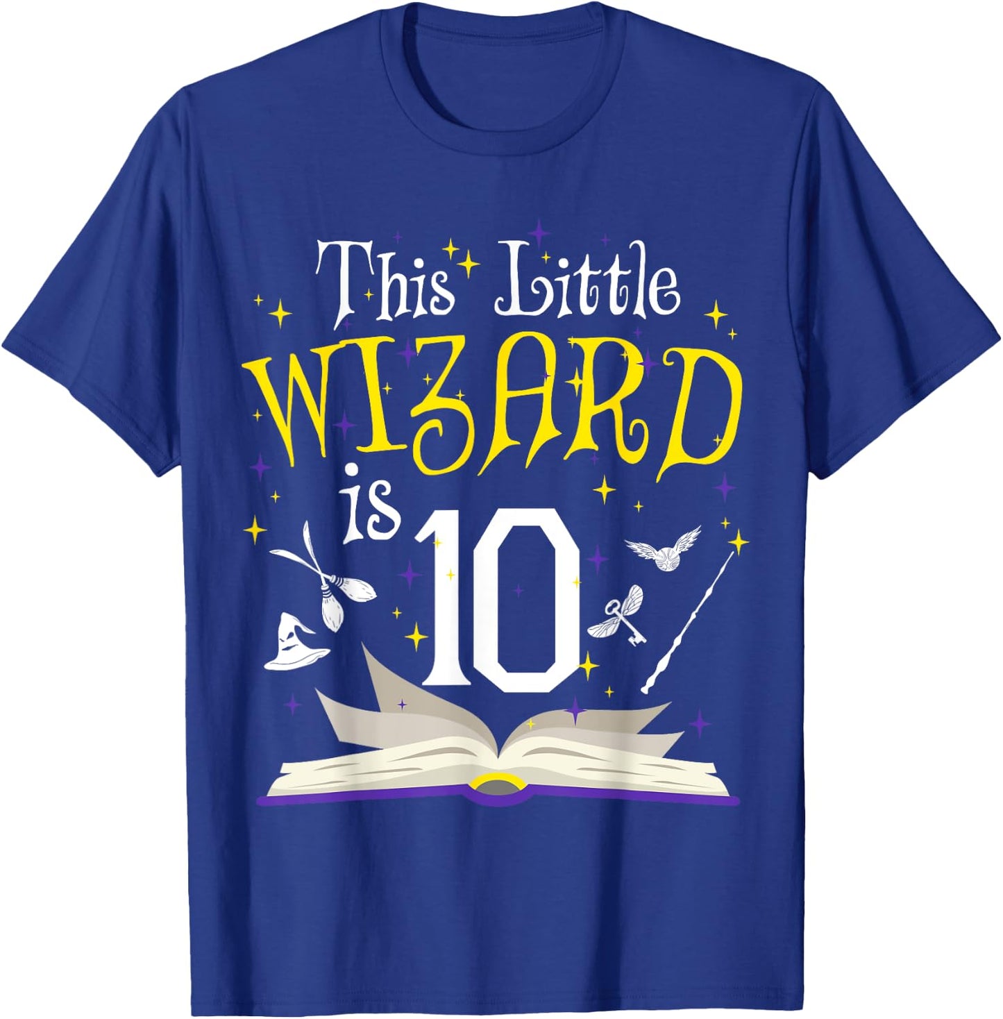 10th B-Day Magic Wizard 10 Year Old Birthday Matching Family T-Shirt - T-Shirt | Royal