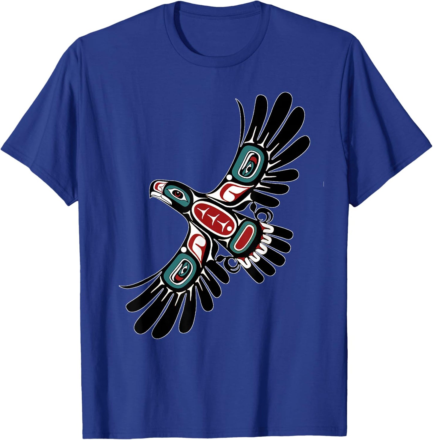 Alaska Native American Art Tlingit Haida Eagle Tribal Clan T-Shirt - T-Shirt | Royal