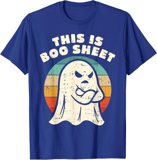 This Is Boo Sheet Funny Halloween Costume Men Women T-Shirt - T-Shirt | Royal