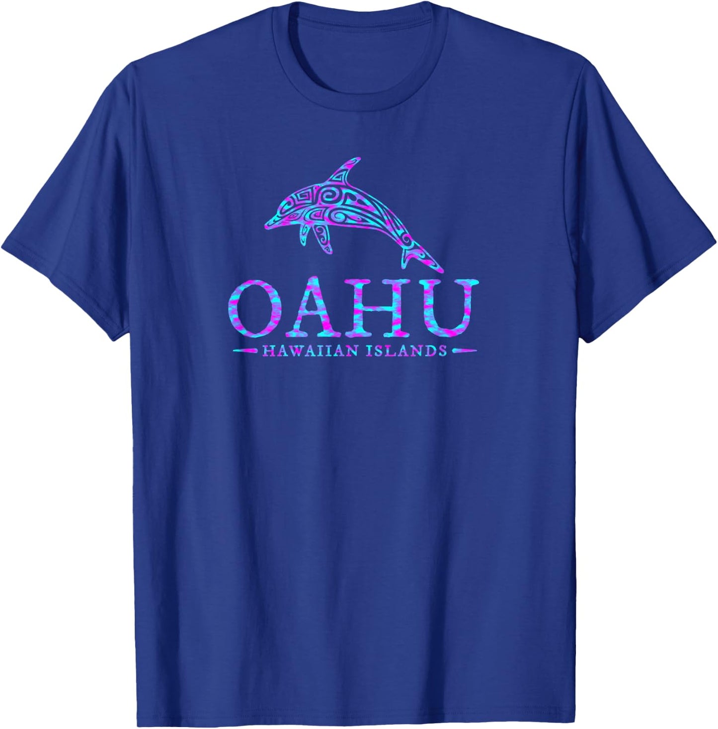 Oahu Hawaii Dolphin Boys Girls Souvenir T-Shirt - T-Shirt | Royal