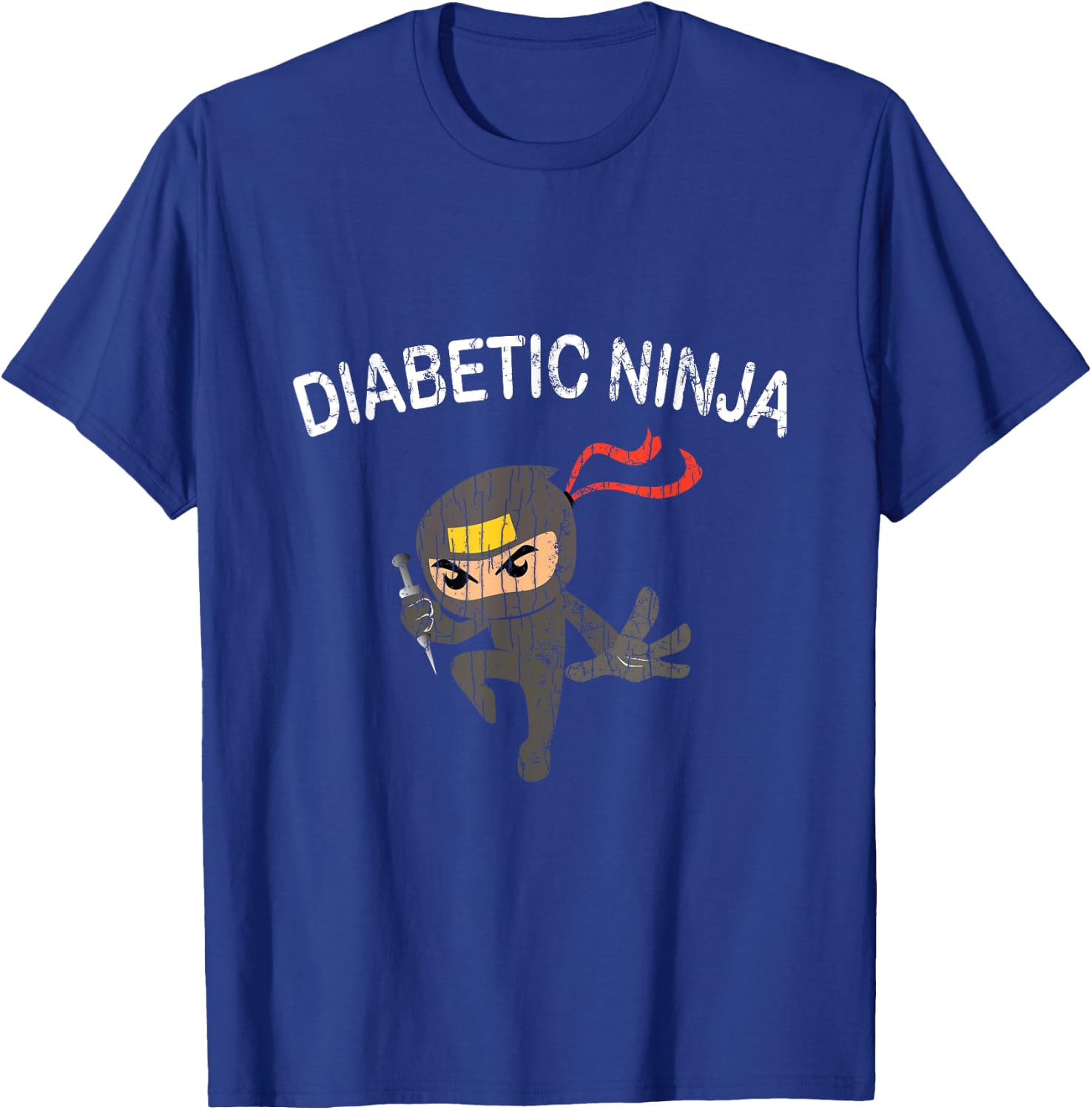 Diabetic Ninja Funny Diabetes Graphic T-Shirt - T-Shirt | Royal