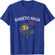 Diabetic Ninja Funny Diabetes Graphic T-Shirt - T-Shirt | Royal