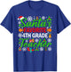 Santa's Favorite 4th Grade Teacher Shirt Funny Christmas T-Shirt - T-Shirt | Royal