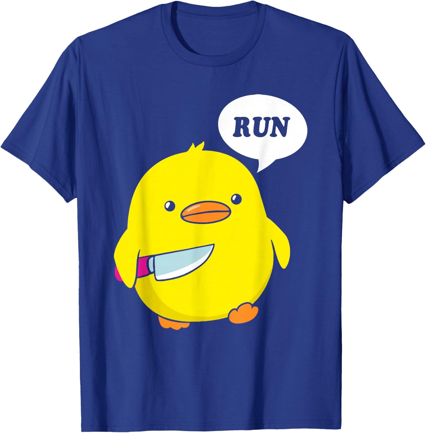 Slasher Duck Funny Duck With Knife T-Shirt - T-Shirt | Royal