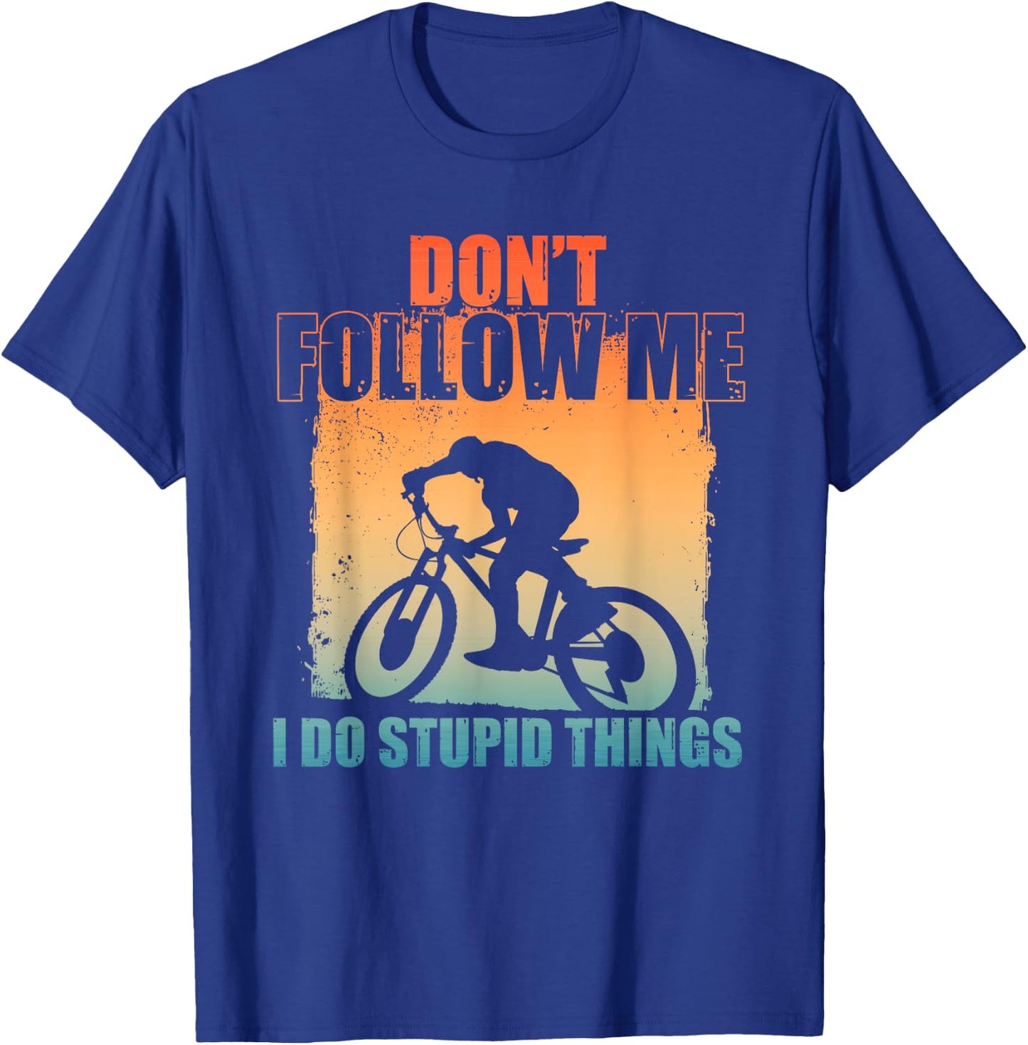 Funny Mountain Biking Art Women Cycling Downhill MTB T-Shirt - T-Shirt | Royal