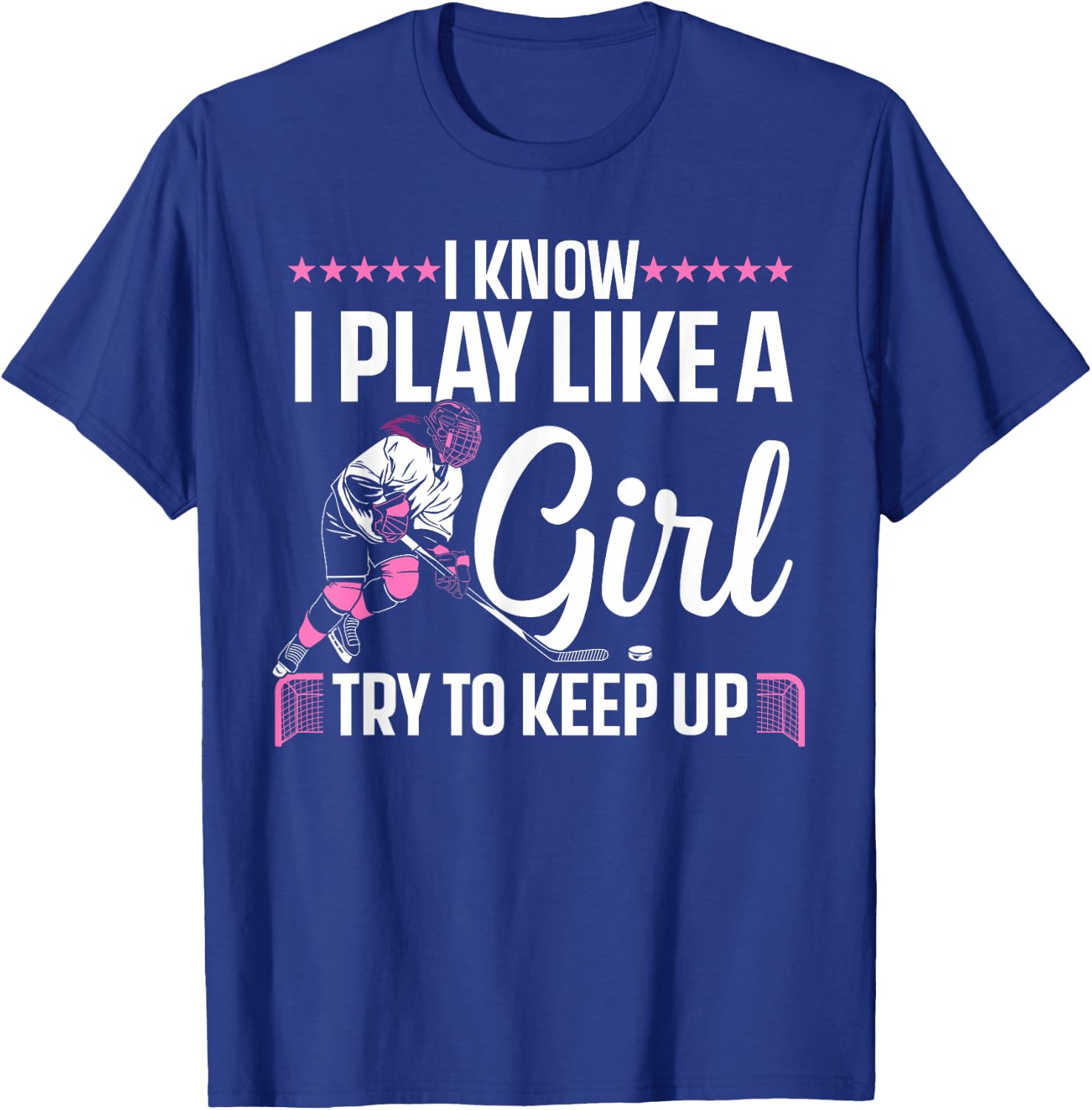 Cool Ice Hockey Girls Hockey Lover Team Skating T-Shirt - T-Shirt | Royal