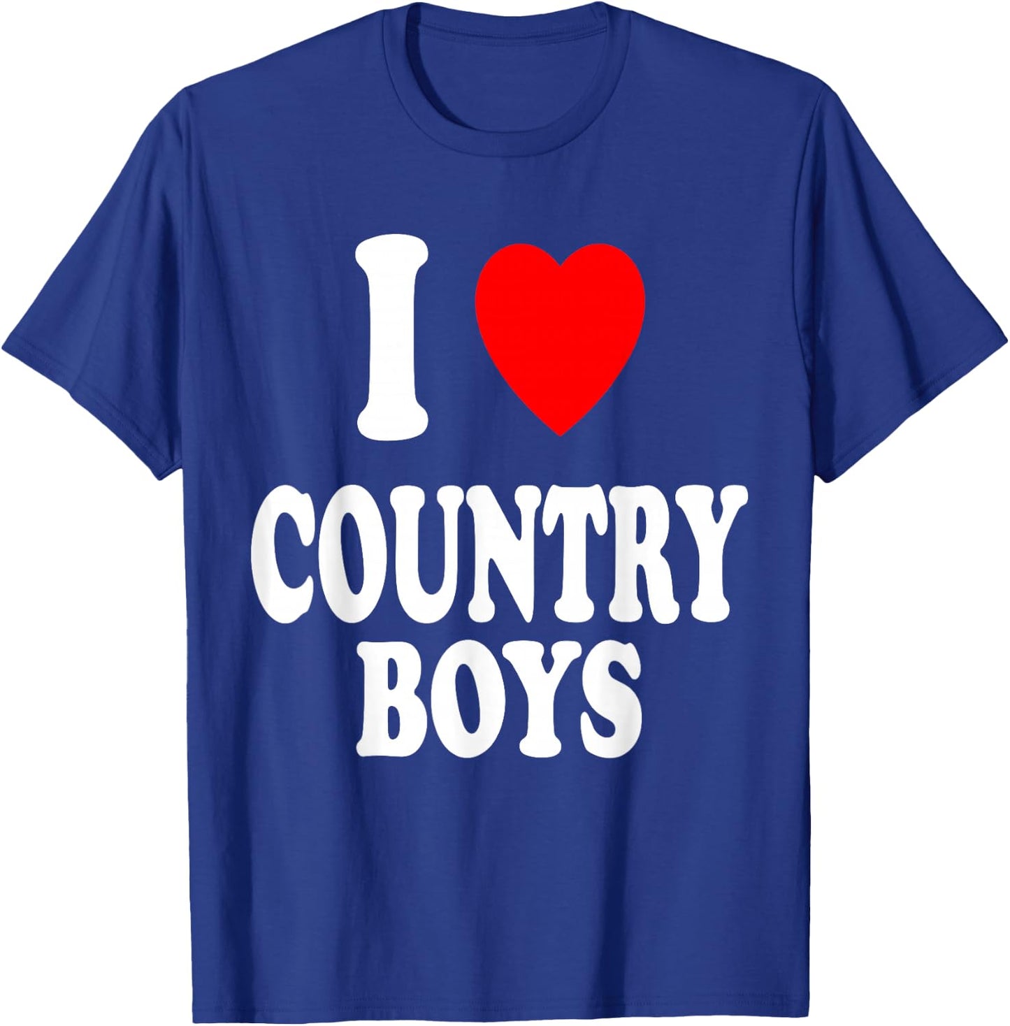 I Heart (Love) Country Boys Attraction Southern South T-Shirt - T-Shirt | Royal