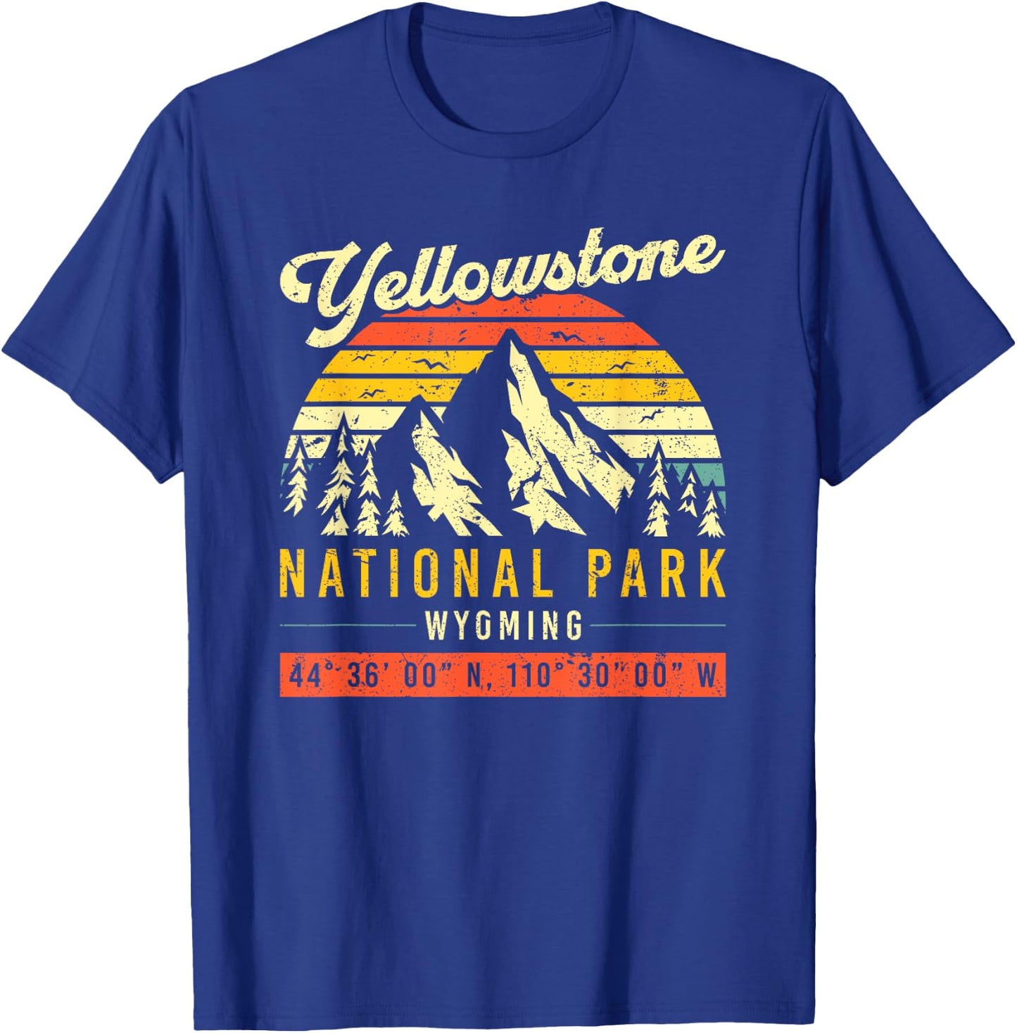Yellowstone Vintage Retro National Park T-Shirt - T-Shirt | Royal
