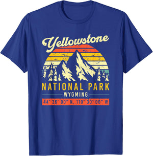 Yellowstone Vintage Retro National Park T-Shirt - T-Shirt | Royal